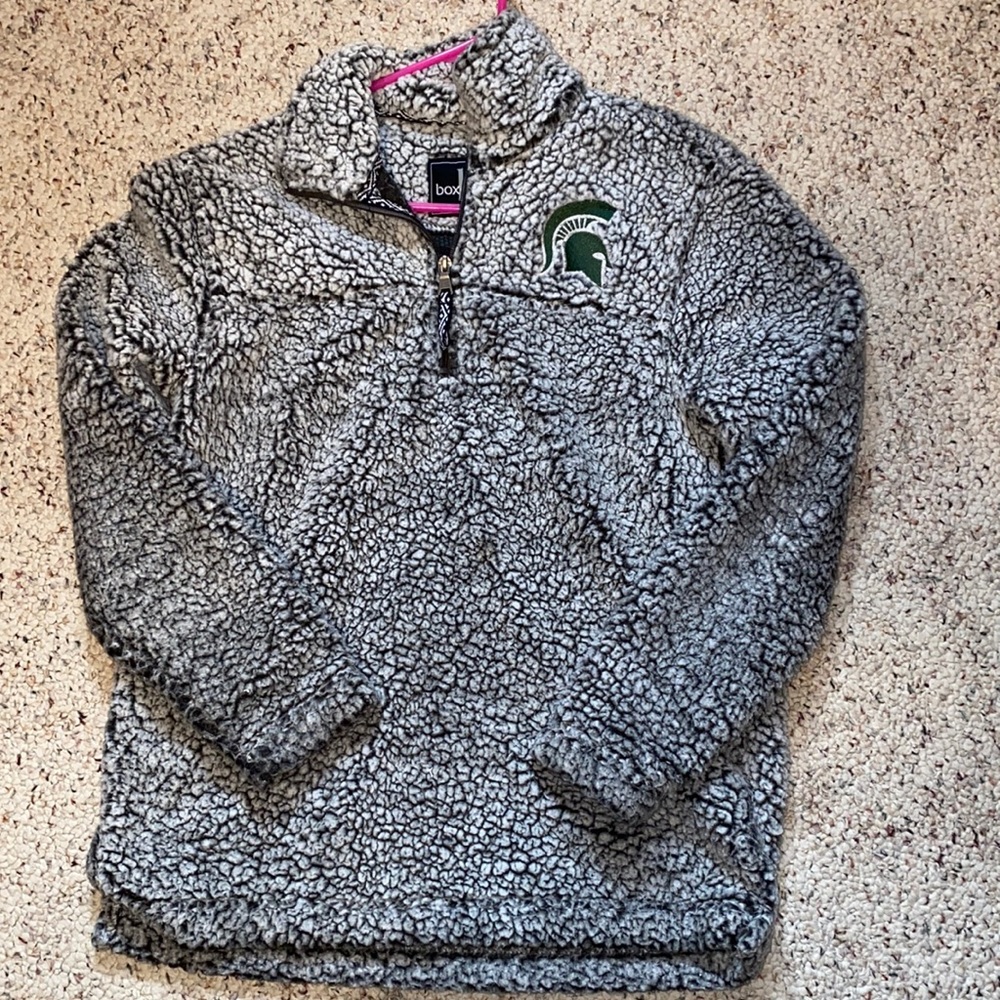 Michigan State Sherpa 1/4 zip pullover